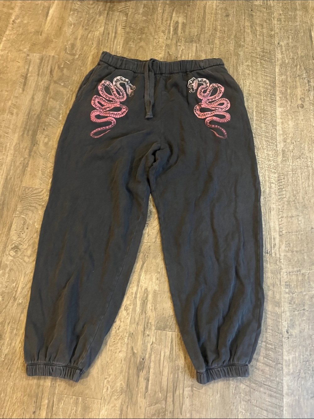 Garage Black Sweatpants with Subtle Dark Gray Waistband